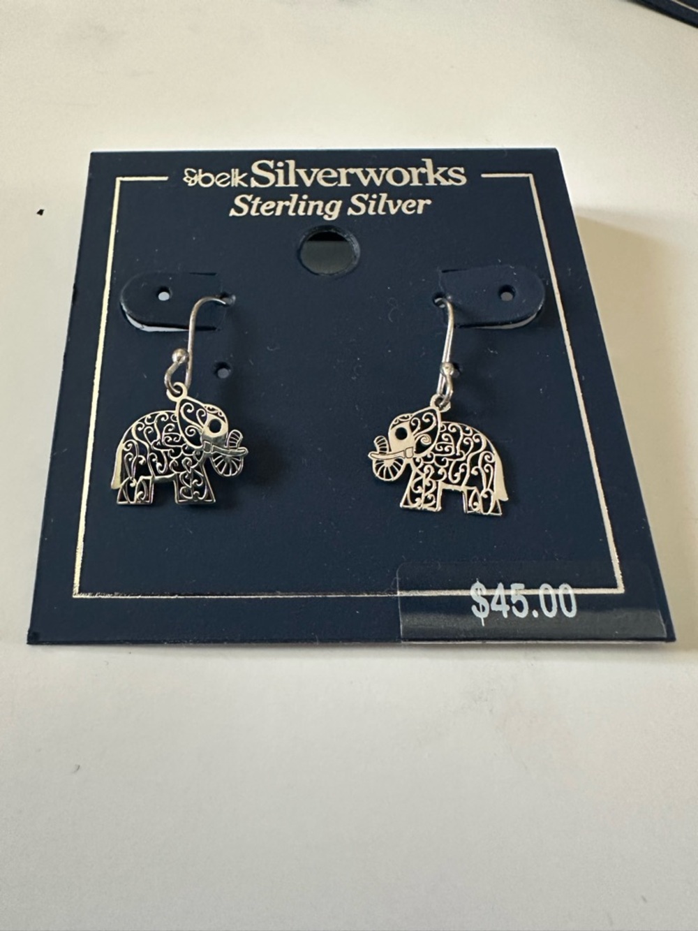 belk Silverworks Sterling Silver Elephant Dangle Earrings - Sterling Silver